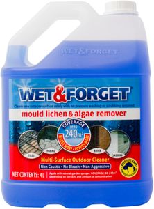 Wet & Forget Outdoor Mould & Algae Remover – Bleach Free, 4 Litre