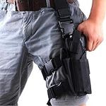 Gexgune Tornado Tactical Thigh Holster Drop Left Leg Holster Adjustable Pistol Handgun Gun Pouch Wargame Airsoft Nylon Holster Pouch