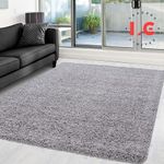 LG TRADERS LIMITED EXTRA THICK HEAVY PILE SOFT LUXURIOUS SHAGGY MODERN AREA BEDROOM HALL RUG RUNNER MAT (Light Grey, 60 x 110 cm)