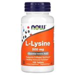 NOW Supplements L-Lysine 500mg Capsules, 100 Count