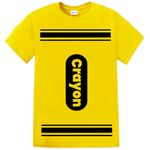 Crayon Tshirt Halloween Costume for Men Women Adult Size | Funny Cool Shirt idea | Graphic tee, Yellow, Medium