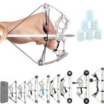 6"-16.5" Mini Compound Bow and Arrows Set for Archery Target Shooting Small Hunting Games Pocket Bow Survival Bow Gift LTH/RTH (6" Compound Bow)
