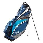 Izzo Golf Versa Ultra-Lite Stand Golf Bag With Exclusive Features, Light Blue/White
