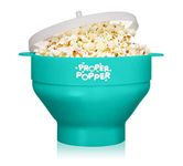 D. The Original Proper Popper Microwave Popcorn Popper, Silicone Popcorn Maker, Collapsible Bowl BPA Free & Dishwasher Safe - (Aqua)