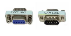 RS323 Serial DB9 Male to Female Connector Adatper with 120ohm Resistance