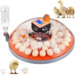 VEVOR Egg Incubator, 48-Egg Capacity, Features 360° Rotating Egg Tray, Temperature & Humidity Readouts, Durable ABS Clear Casing, Ideal for Chicken, Duck, Quail Eggs