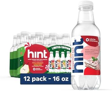 Hint Water Seasonal Holiday Variety Pack, 3 Bottles Each of: Peppermint Bark, Apple Cinnamon, Citrus Berry, and Spiced Pear, Zero Calories, Zero Sugar, and Zero Sweeteners, 16 Fl Oz (Pack of 12)