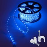 Radiato ES LED Strip Rope Light,Water Proof,(Home Decoration,Festive Lights,Diwali Lights) with Adapter. (Blue, 50 Meter)