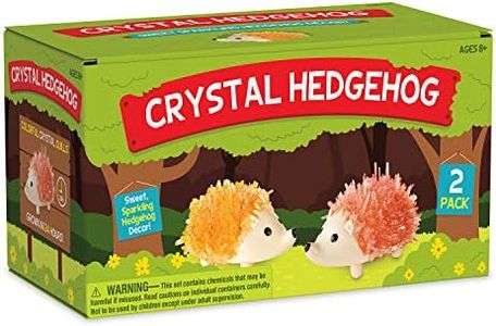 MindWare Crystal Growing Kits: Hedgehogs Warm Colors Set of 2 – Cute DIY Crystal Growing Kits for Kids & Teens – Mini Science Experiment – Crystals Grow in 24 Hours
