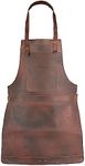 Dark Brown Full Grain Leather Apron