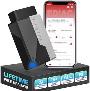 KINGBOLEN EDIAG Elite OBD2 Diagnosegerät Bluetooth,Auto Auslesegerät mit Vollständige System,15 Resets und Aktiver Test, Fahrzeugleistungstest für iPhone & Android,FCA und Can FD,Lebenslange Updates.