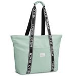 G4Free Beach Tote Bag Waterproof Sandproof Shoulder Bag Beach Bag Large Sports Bag Shopping Bag for Women, light green