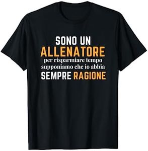 Allenatore Divertente Calcio Pallavolo Regalo Uomo Papà Maglietta