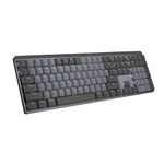 Logitech MX Mechanical Wireless Illuminated Performance Keyboard, Clicky Switches, Backlit Keys, Bluetooth, USB-C, macOS, Windows, Linux, iOS, Android, Metal