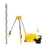 STANLEY 1-77-159N AL24G Optical Level - Site Pack Set with Tripod and Staff (Yellow and Black)