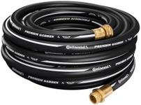 Continental Premium Garden, Black Heavy Duty Cold Water Garden Hose, 5/8in Inside Diameter x 25ft Length, Male x Female Garden Hose Thread