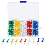 TUPARKA 120 Pcs Map Push Pins Thumb Tacks Multi-Colored Push Pins for Cork Notice Board 5 Colors