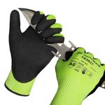 Schwer 2 Pairs Cut Resistant Gloves ANSI A6 Cut Proof Work Gloves, Touchscreen, for Men and Women Used for Woodworking, Glass Cutting, Construction, Cargo Handling, Car Repair（L）