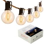 XERGY Outdoor String Lights 15 Feet G40 Globe Lights with 15 Edison Break Proof Bulbs (1 Spare), Light for Backyard Terrace Garden Balcony Party Decor for Home Decoration