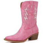 GLOBALWIN Women's The Western Cowboy Cowgirl Boots, 23yy10 Pink, 8.5