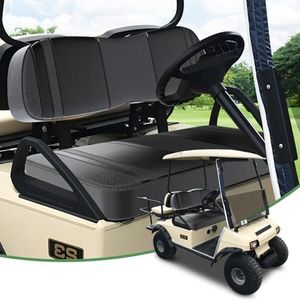 T TGBROS Golf Cart Seat Covers Fit for Club Car DS OEM Ordinary Seat Covers Golf Cart Front Seat Cushion Kit Vinyl Waterproof Leather Breathable Anti-Scratch No Need Gun Nails