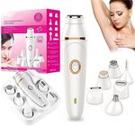 Multifunctional Hair Removal for Face, 7 in 1 Women Body and Face Epilator, Instant Painless Smooth Electric Facial Hair Remover, Cordless Rechargeable Hair Razor Shaver Kit for All Skin Types