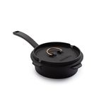 Barebones 6-Inch All-In-One Cast Iron Skillet Set- Skillet with Cast Iron Dutch Oven Style Lid - Camping Cookware Set