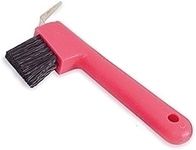 Shires EZI-GROOM Hoof Pick/Brush Pink