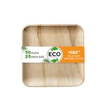 Naturelia 100% Compostable Combo 6” & 10” Palm Leaf Disposable Plates (50 Pck)- Eco-Friendly, Biodegradable, Microwave & Oven Safe- Sustainable & Natural Cutlery Ideal for Weddings, Parties, Events