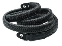 Vi Vante "Matador Noir" Leather Braided Camera Strap Hand Made Top Grain Leather 119cm long BLACK