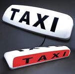 19" White LED Illuminated LED Taxi Cab Roof Sign Light