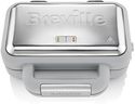 Breville DuraCeramic Waffle Maker | Non-Stick and Easy Clean Waffle Iron with Deep-Fill Removable Plates | White and Stainless Steel [VST072]