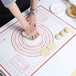 GWHOLE Large Silicone Baking Mat 60cm x 40cm Reusable Non Stick Dough Mat with Measurement for Pastry Rolling and Other Recipes & Desserts