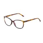 Foster Grant Women's Karleen Pop of Power Bifocal Style Blue Light Cat-Eye Reading Glasses, Red/Tortoise, 53mm