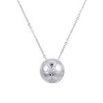 CZ football Pendant Necklace for Women Teen Girls Minimalist Adjustable Personalized football Pendant Choker Necklaces Cubic Zirconia Link Chain Delicate Fashion football Jewelry Gifts (White Gold)