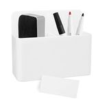 Magnetic Dry Erase Marker Holder,White Magnetic Pencil Cup,Locker organizer,Pencil Storage Cup with Strong Magnet,for Whiteboard,Refrigerator,Locker Accessories,School and office Supplies