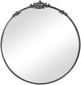 Cooper & Co. Florence 80cm Baroque Round Mirror Black