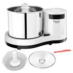 Butterfly Smart 2 Litres Table-Top Wet Grinder|150 Watts|Shockproof ABS Body| Coconut Scrapper Attachment|2 stones with 4-Way Grinding| Stainless Steel Drum | 2 Years Manufacturer's Warranty | White