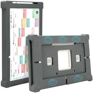 YIBOBO Magnetic Silicone Case Compatible with Skylight 15” Touchscreen Calendar – Enhanced Protection, Magnetic Mount, and Convenient Stylus Slot (Grey)