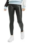 Urban Classics Women's Ladies Faux Leather High Waist Leggings , Black (Black 00007), 4XL