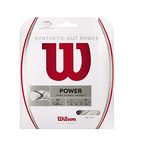 Wilson Synthetic Gut Power 40-Feet Tennis String Set, White, 17