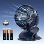 Battery Powered Clip on Fan with Aroma Function,AA Battery Operated Portable Fans for Camp,Small Dorm Fan with Powerful 4 Speeds,Quiet Desk Fan with 360°Rotation,Personal Dorm Fan for Home,Bed,Office