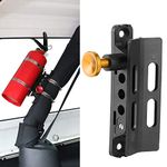 Acouto Fire Extinguisher Mount Quick Release Adjustable Car Fire Extinguisher Holder Mounting Bracket with 4 Clamps Fit for Jeep Wrangler Sport/JK/Sahara for Polaris for Honda ATV UTV(Golden)