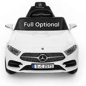 Coche electrico para niños Mercedes CLS AMG de Babycar | Coche electrico niño 12v con Asiento de Piel y Mando a Distancia 2.4 GHz Puertas abatibles con MP3