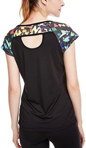 icyzone® Sport T-Shirt à Manches Courtes Femme Manches Courtes (M, Fantastique)