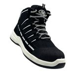 Allen Cooper Safety Shoe ACL 11785 Hi-Ankle | High Performance Fabric & Leather Upper | Non-Metallic Protective Fibre Toe Cap, Anti-Skid Sole DD-PU Sole | Size 08 INDIA/UK