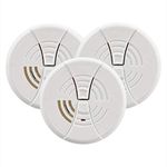 First Alert FG200 Family Gard Basics Smoke Alarm 3-Pack | Battery Operated Smoke Detector , White