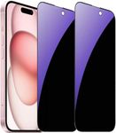 BHADAWAR {PACK OF 2 Privacy Tempered Glass Design for iPhone 15 PLUS (5G) Privacy Screen Protector Full Coverage Anti-Spy Tempered Glass Film 9H Hardness Upgrade Edge Protection Easy Installation