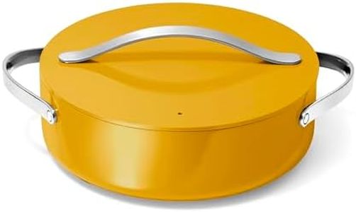 Caraway Rondeau - 6 Qt Non-Stick Pan with Lid - Free From Forever Chemicals - Perfect for Searing, Braising, & Roasting - Marigold