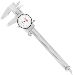 UNIPEC 6 Inch/ 150 mm Dial Caliper, Inch & Metric Dual Scale Measuring Tool, Stainless Steel with 0.001"/0.02mm Resolution, Shock-Proof Precision Caliper with Hard Case